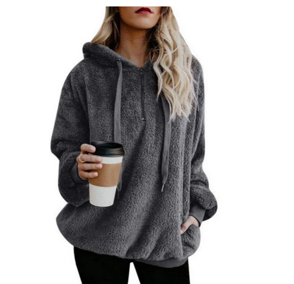 Fleece-Sweatshirt für Damen mit Reißverschluss