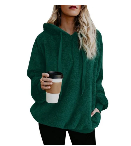 Fleece-Sweatshirt für Damen mit Reißverschluss