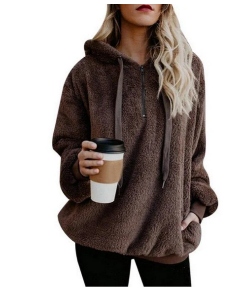 Fleece-Sweatshirt für Damen mit Reißverschluss