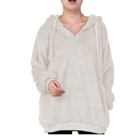 Fleece-Sweatshirt für Damen mit Reißverschluss