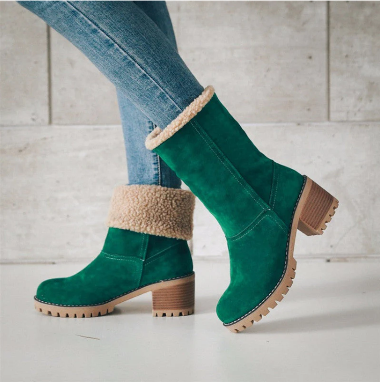 Krohn-e | Mid-Tube Zwei-Tragen Winter Warme Schneestiefel