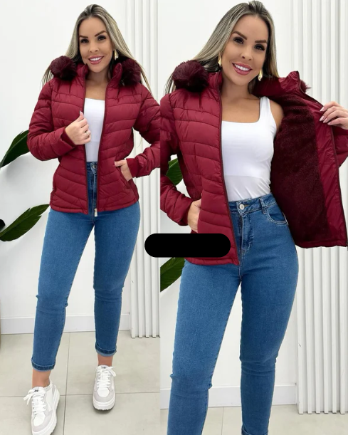 Krohn-e | Steppjacke mit Fellkapuze