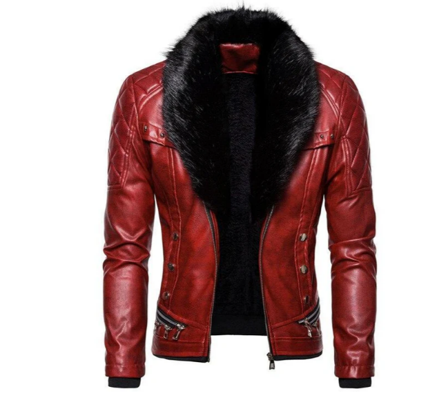 Krohn-e | Vegan-Motorradjacke mit Kunstfell für Frauen