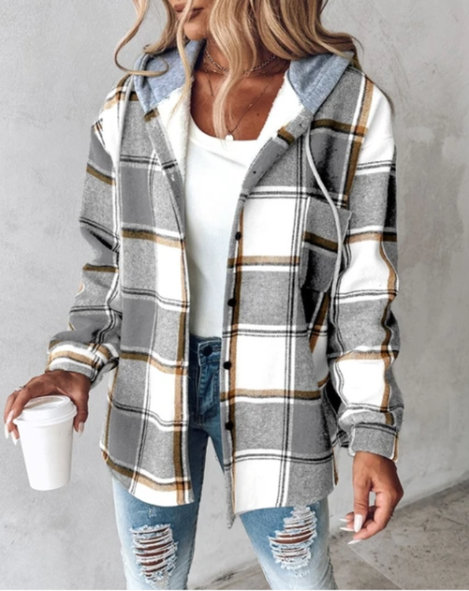 Krohn-e | Karierter Mantel Damen