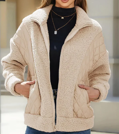 Krohn-e | Jacke für Damen mit Reibverschluss und Gesteppten Details
