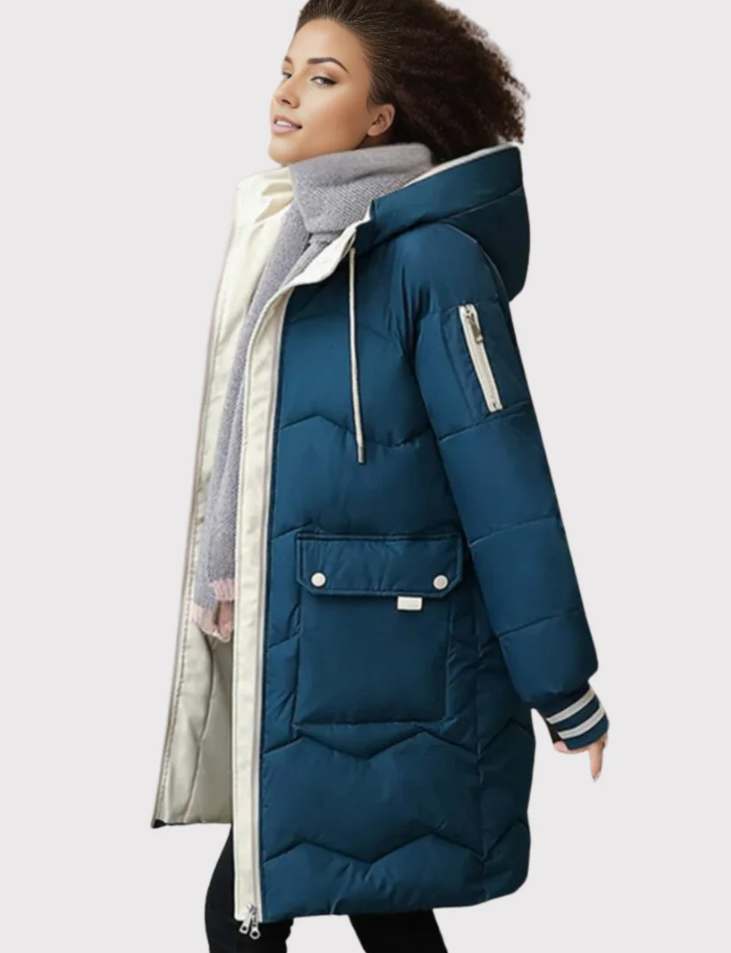 Krohn-e | Kuschelige, Wintergefütterte Parka-Damenjacke