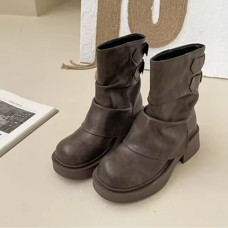 Krohn-e | Slip-On-Stiefel aus Vintage-Leder