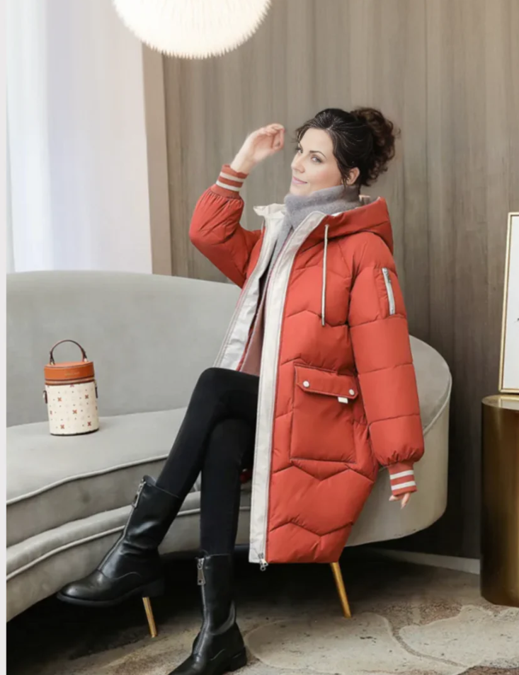 Krohn-e | Kuschelige, Wintergefütterte Parka-Damenjacke