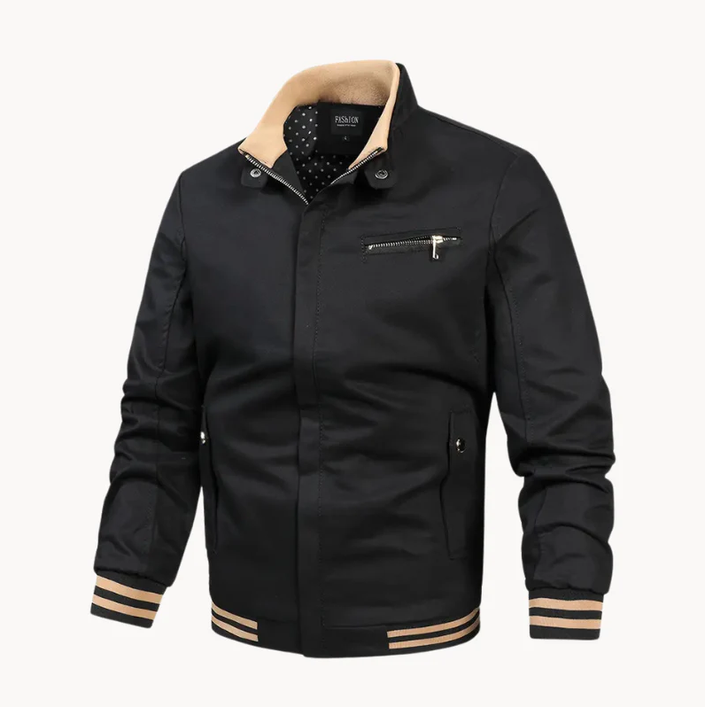 Krohn-e | Zeitlos Bequeme Herrenjacke mit Stehkragen