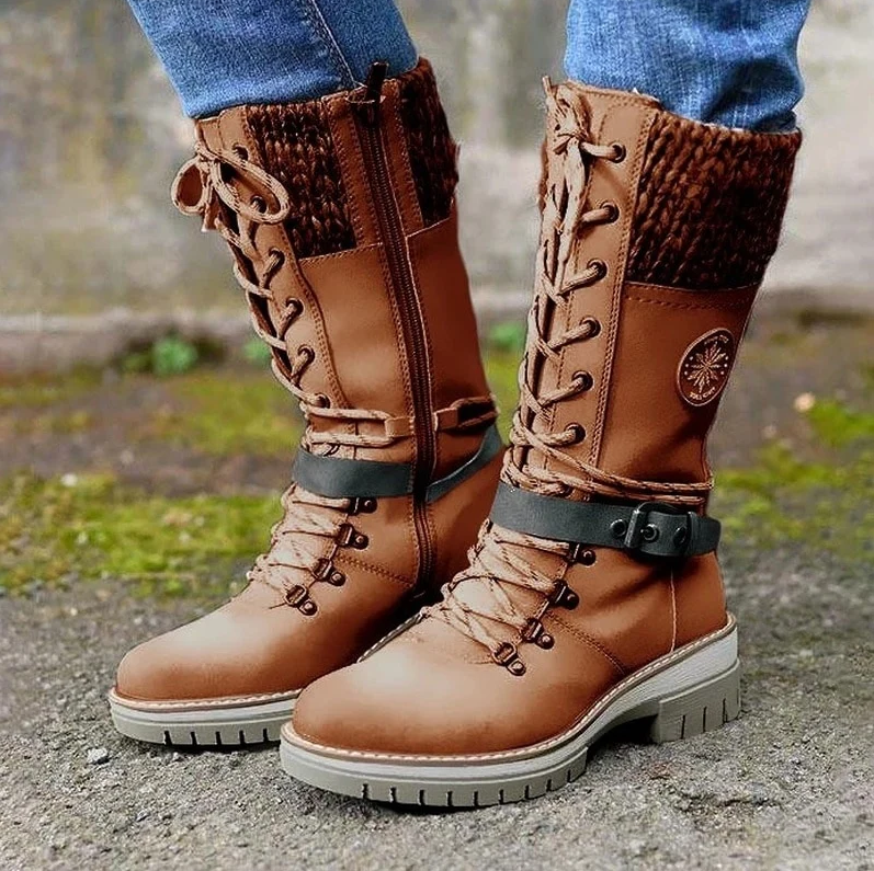 Krohn-e | und stilvolle Damen-Winterstiefel aus Leder
