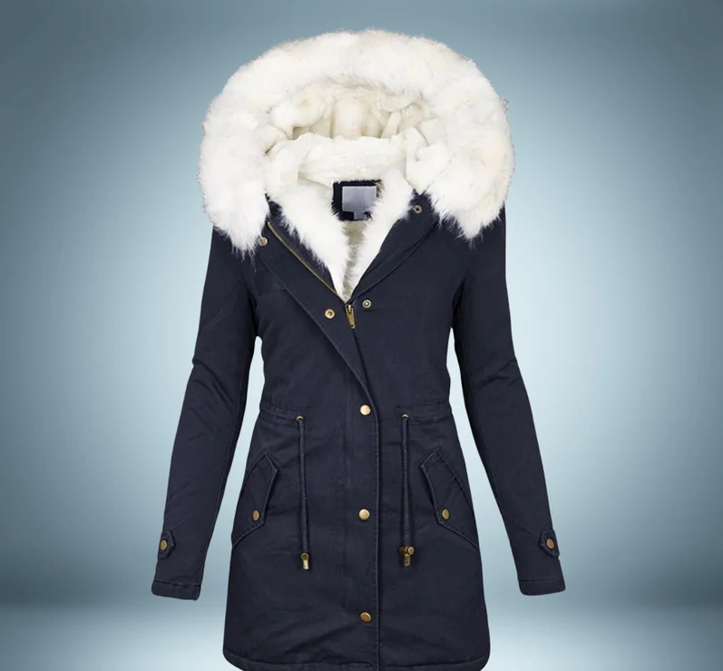 Krohn-e | Parka mit Pelzkragen In Schwarz