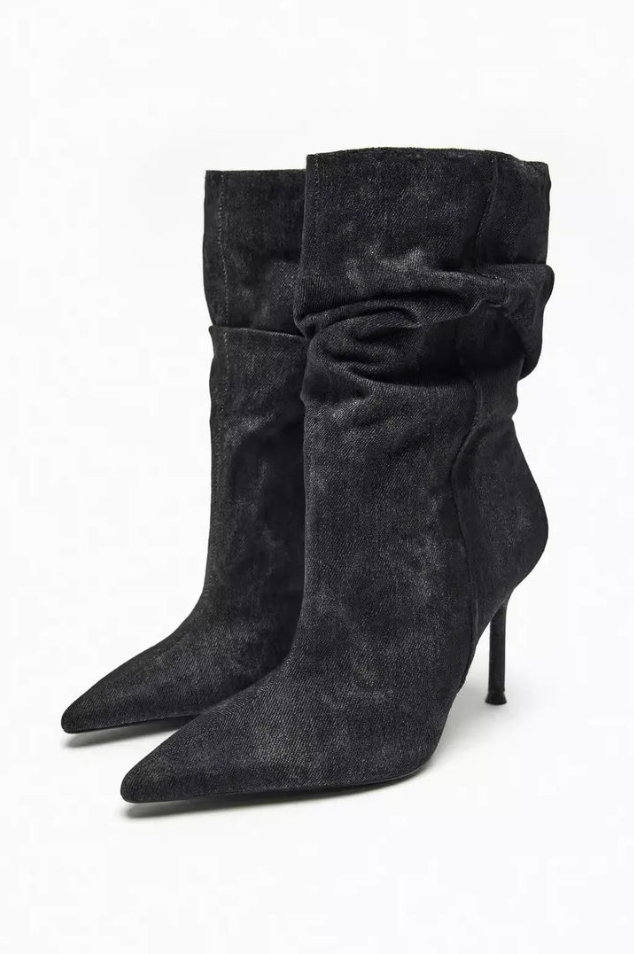 Krohn-e | Elyce Denim-Stiefel mit Hohem Absatz für Damen