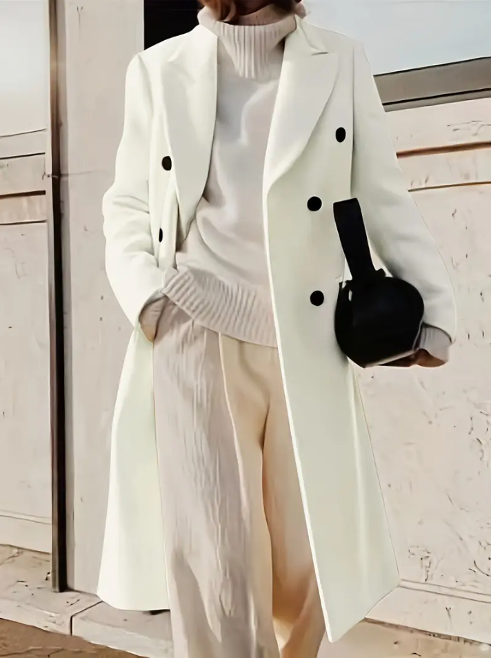 Krohn-e | Jacke mit Doppelter Knopfleiste und Kapuze