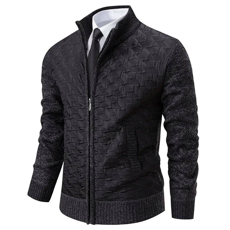 Krohn-e | Strickjacke mit Gepolsterter Front Warm und Modern Perfekt für Den Alltag