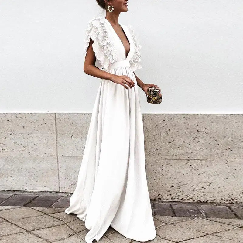 Raffiniertes Kleid mit Puffärmeln - Leora