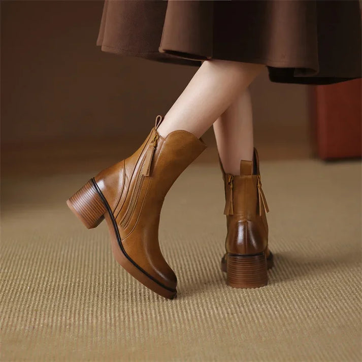 Krohn-e | Stovler Ankle Boots und Lederstiefel mit Reißverschluss