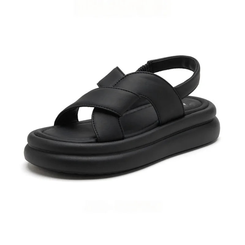 KROHN-E Damen Orthopädische Keilsandalen Fußgewölbestütze Komfort