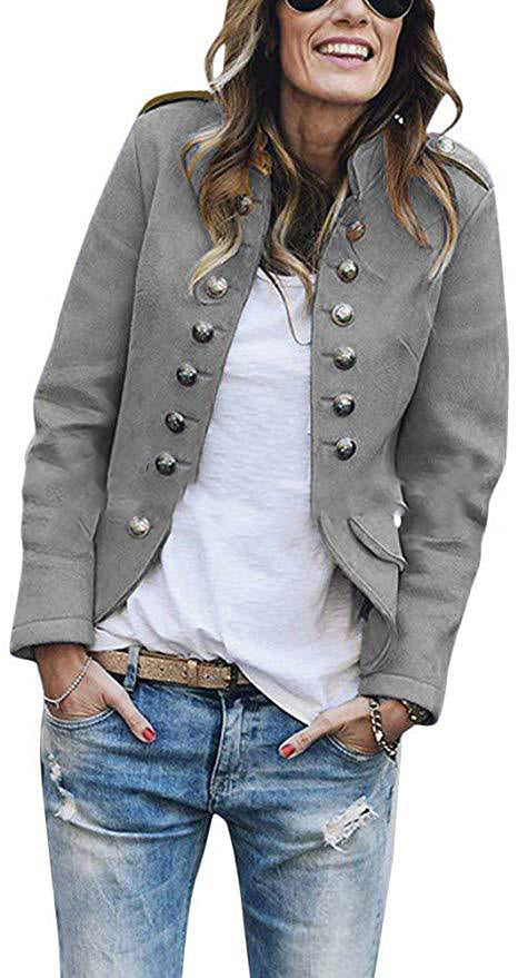 Moderner Avelena Blazer mit Ärmeln und trendigen Knöpfen für eine schlanke Silhouette