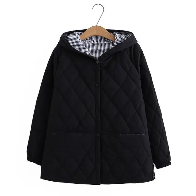 Krohn-e | Übergrößen Winterjacke aus Baumwolle für Damen