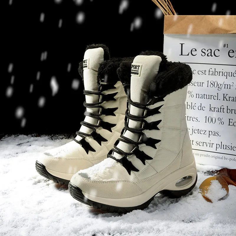 Krohn-e | Winter Stiefel Bis Zur Wade Wasserdicht Schneestiefel