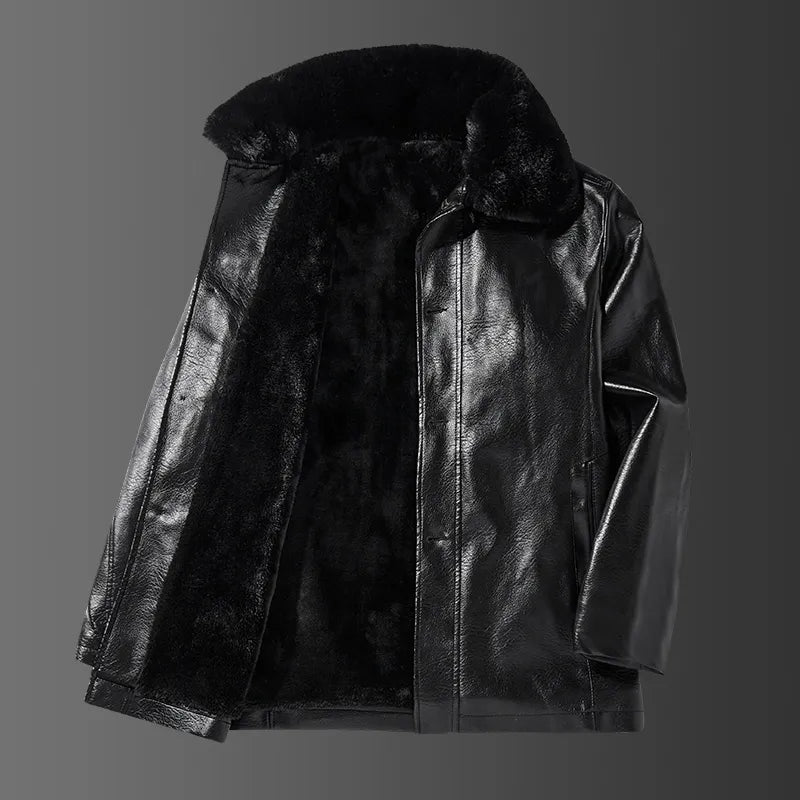 Krohn-e | Lederjacke mit Kragen - Liam