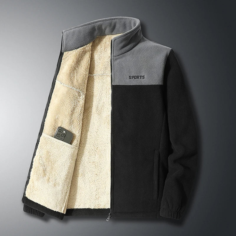 Krohn-e | Weiche Fleecejacke mit Taschen Polyester Sportlich und Warm