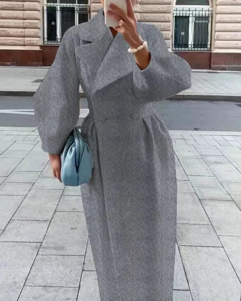Krohn-e | Eleganter Wintermantel mit Doppelknöpfen