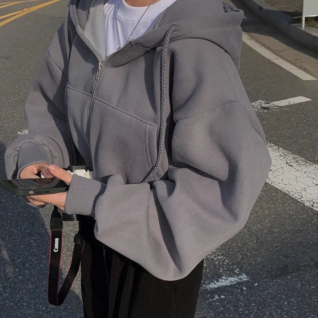 Oversized Zip-Up Sweatshirts by Inez