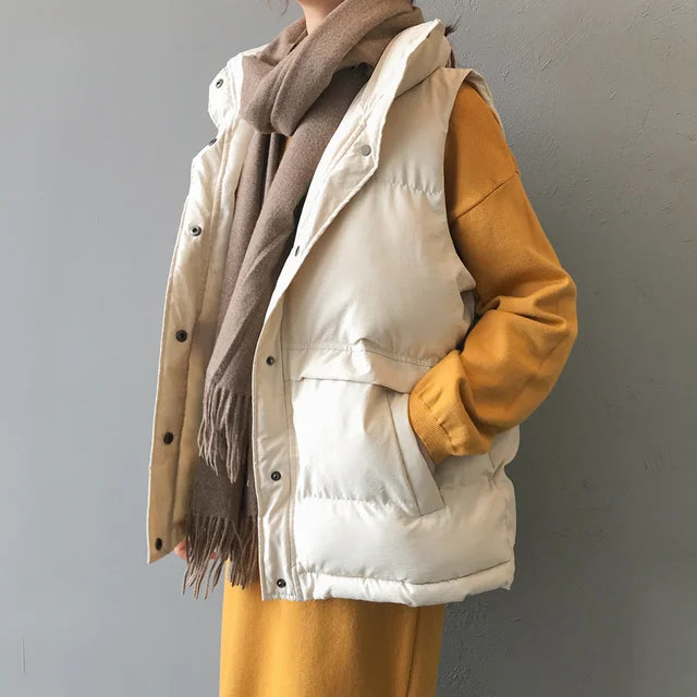 Warme, elegante Baumwollweste Celina® für Herbst und Winter