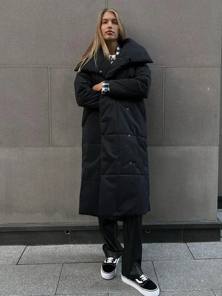 Krohn-e | Parka Lang Steppjacke mit Gürtel für Damen Ideal für Den Winter