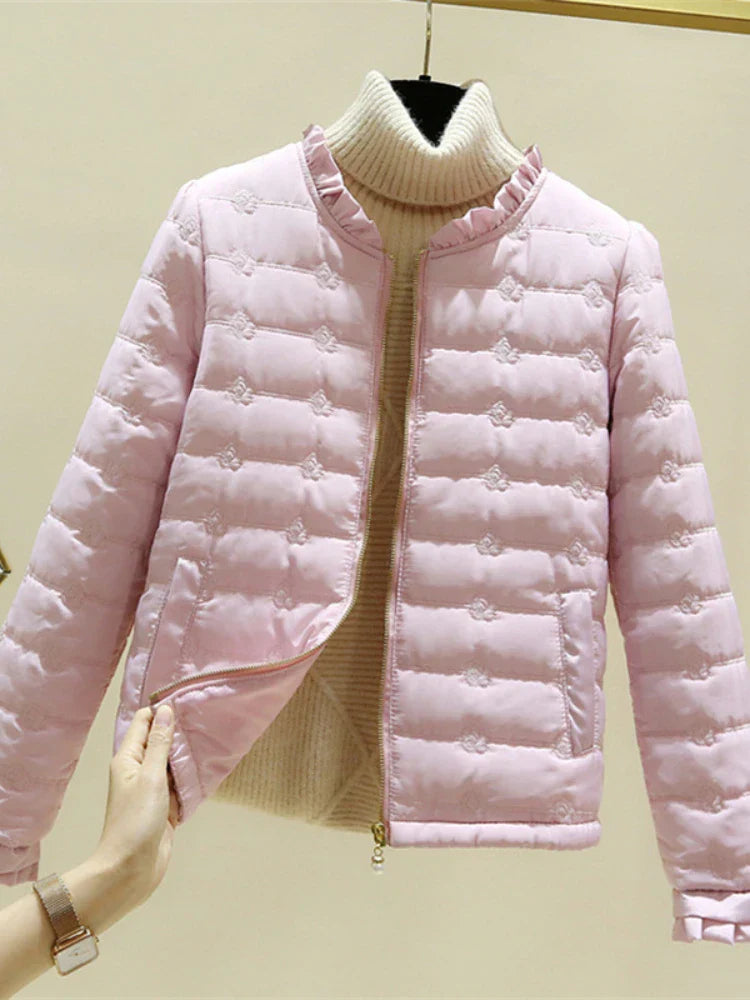 Krohn-e | Lässige Leichte Rüschensaumjacke