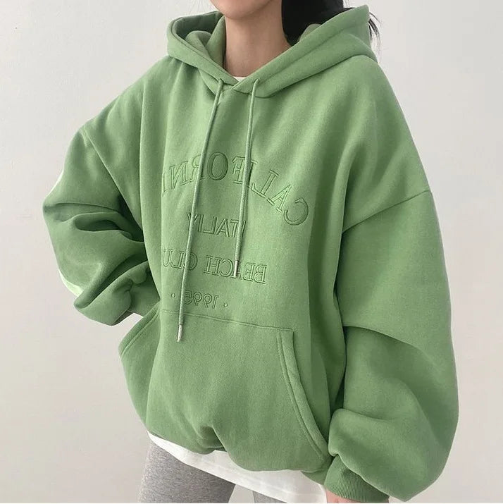 Krohn-e | Oversized Damen Hoodie Mit Stickerei
