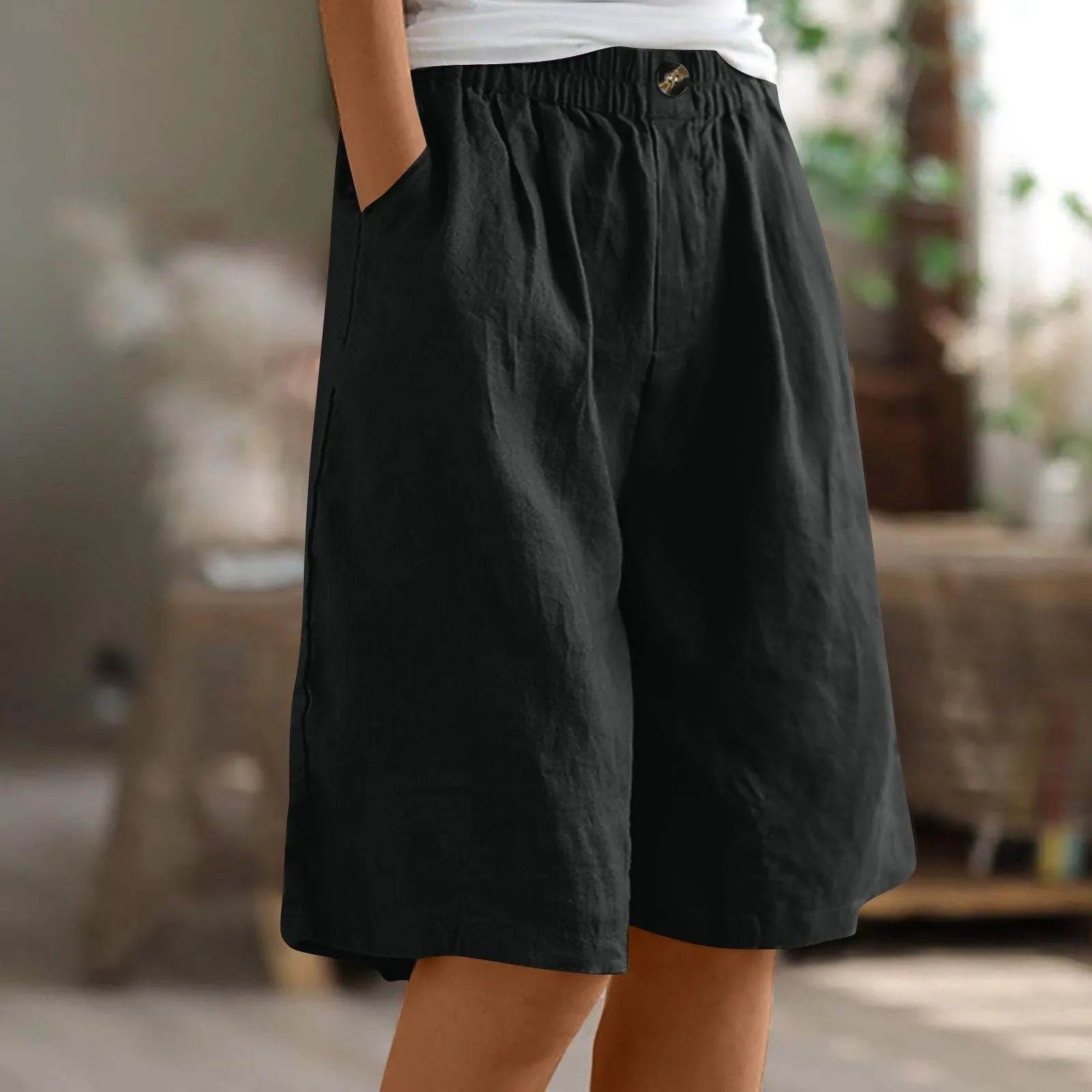 Krohn-e | Premium Baumwoll-Leinen Damenhose