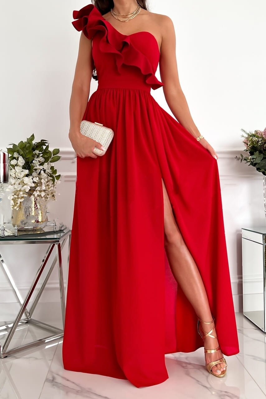 Edles Maxikleid mit One-Shoulder-Ausschnitt - Madison