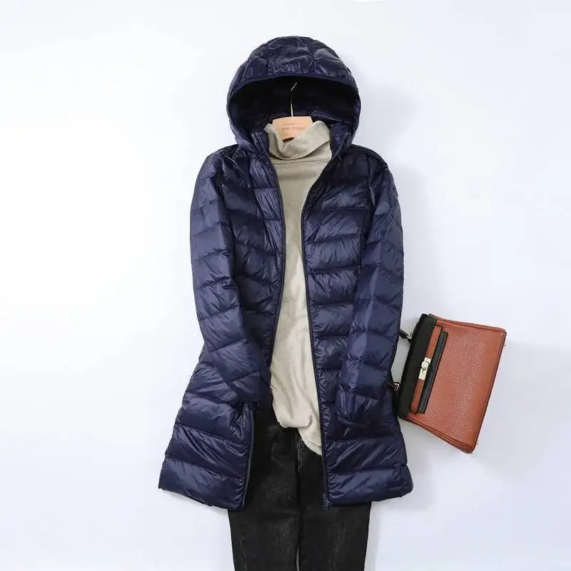Krohn-e | faltbare Pufferjacke - stilvolle isolierte Jacke mit abnehmbarem Kapuze