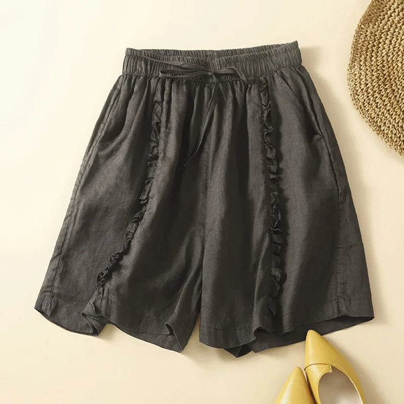 Baumwoll-Leinen-Shorts von Sylvie