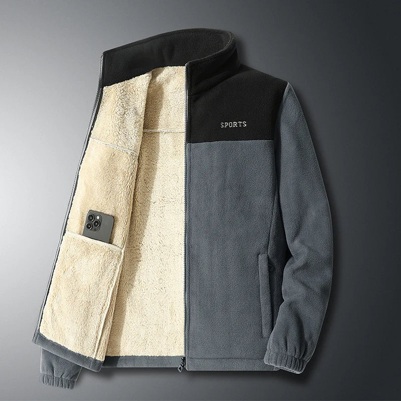 Krohn-e | Weiche Fleecejacke mit Taschen Polyester Sportlich und Warm
