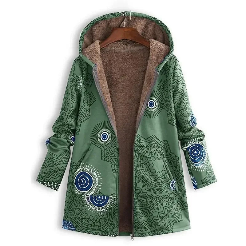 Krohn-e | Warmer Damenparka mit Stylischem Muster