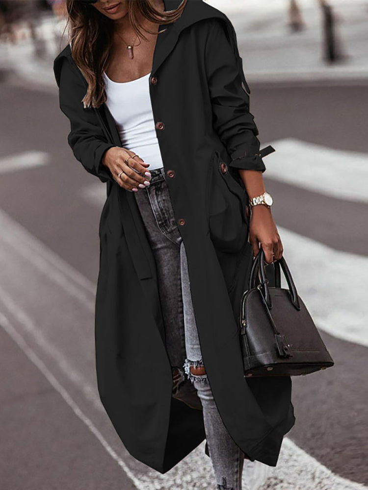 Großer Trenchcoat Serena mit Patchwork-Muster