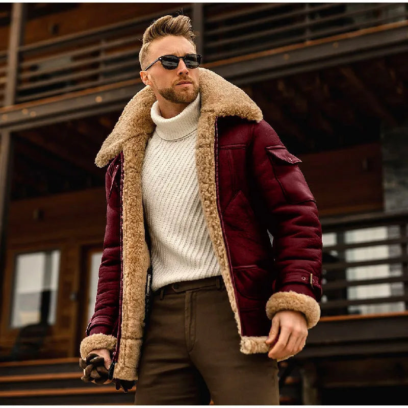 Krohn-e | Kragen Daunen Pelzkragen Jacke Für Männer