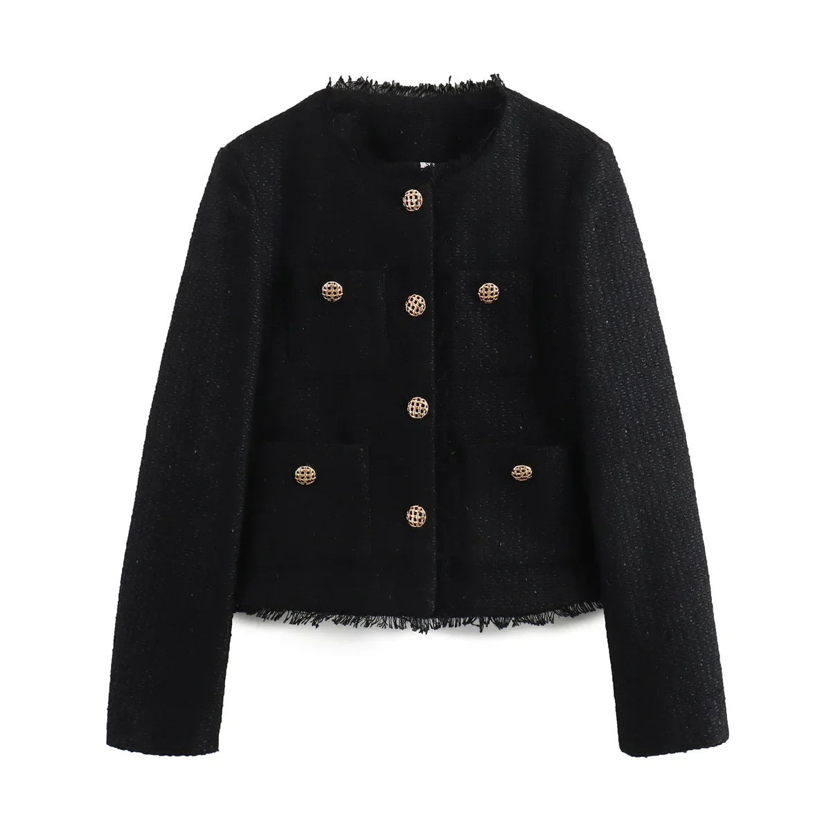 Krohn-e | Klassischer Tweed-blazer Wollmischung Zeitlos und Elegant