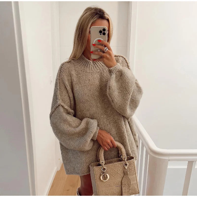 Krohn-e | Weicher Oversized Strickpullover Für Damen