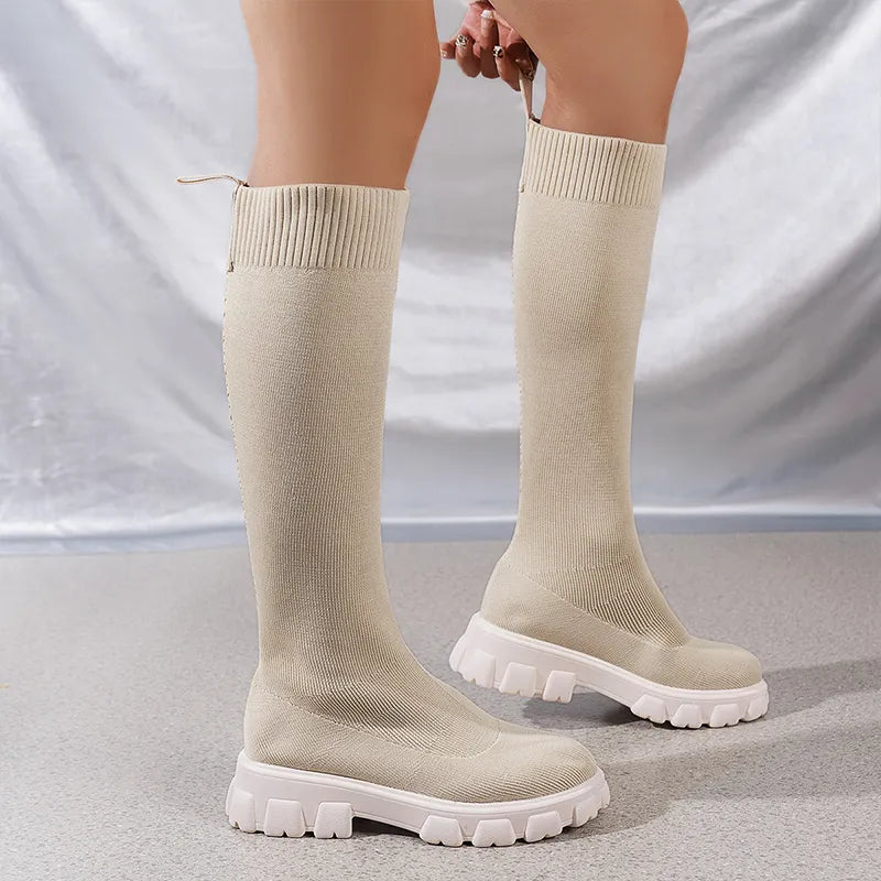 Krohn-e | Knöchelhohe Stretchsocken Stiefel