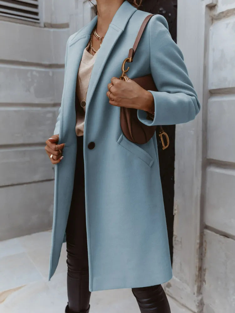 Krohn-e | Übergcoat - Wollmischung - Maßgeschneiderte Passform - Klassischer Reverskragen - Elegantes Design