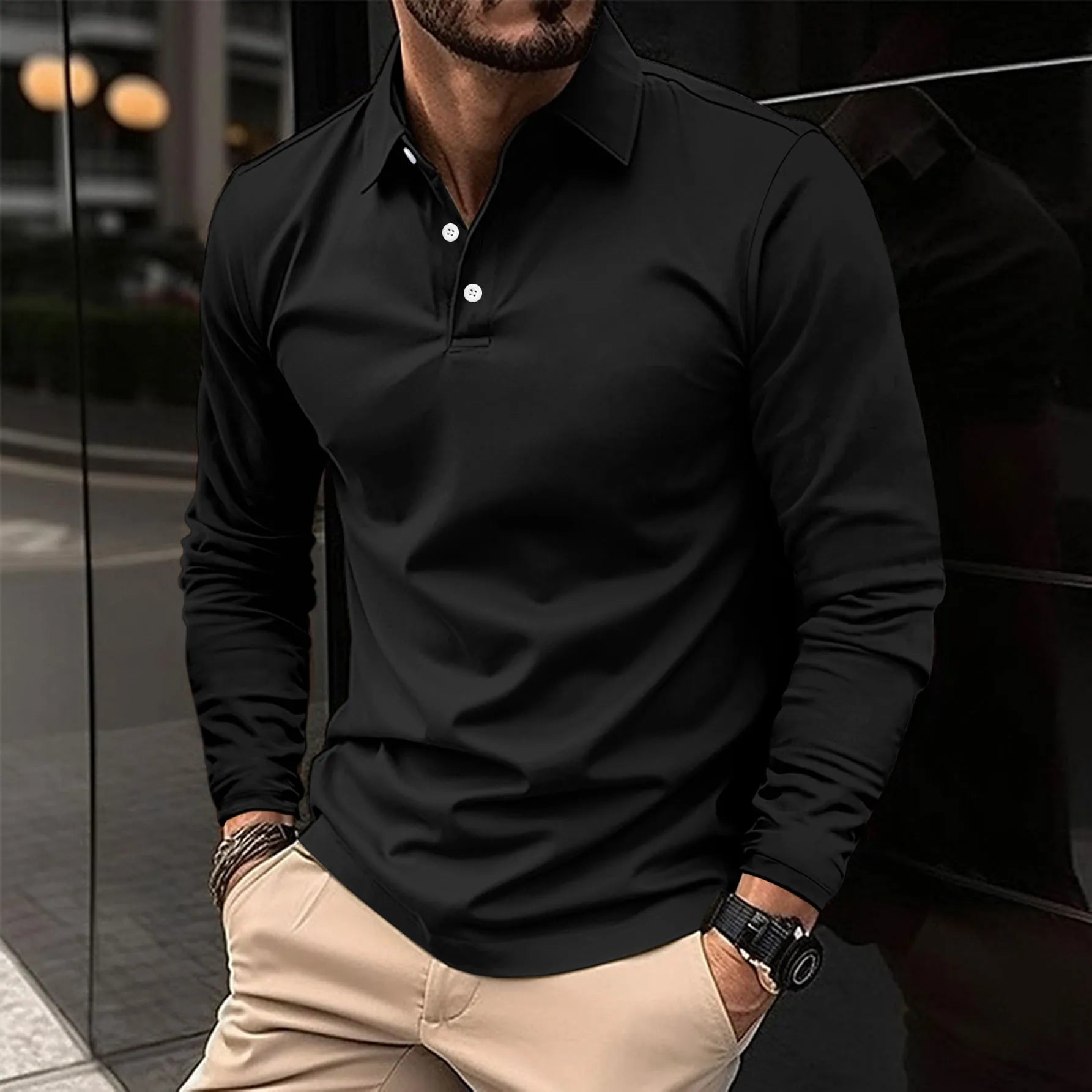 Nicolas™ - Baumwoll-Mix Polohemd