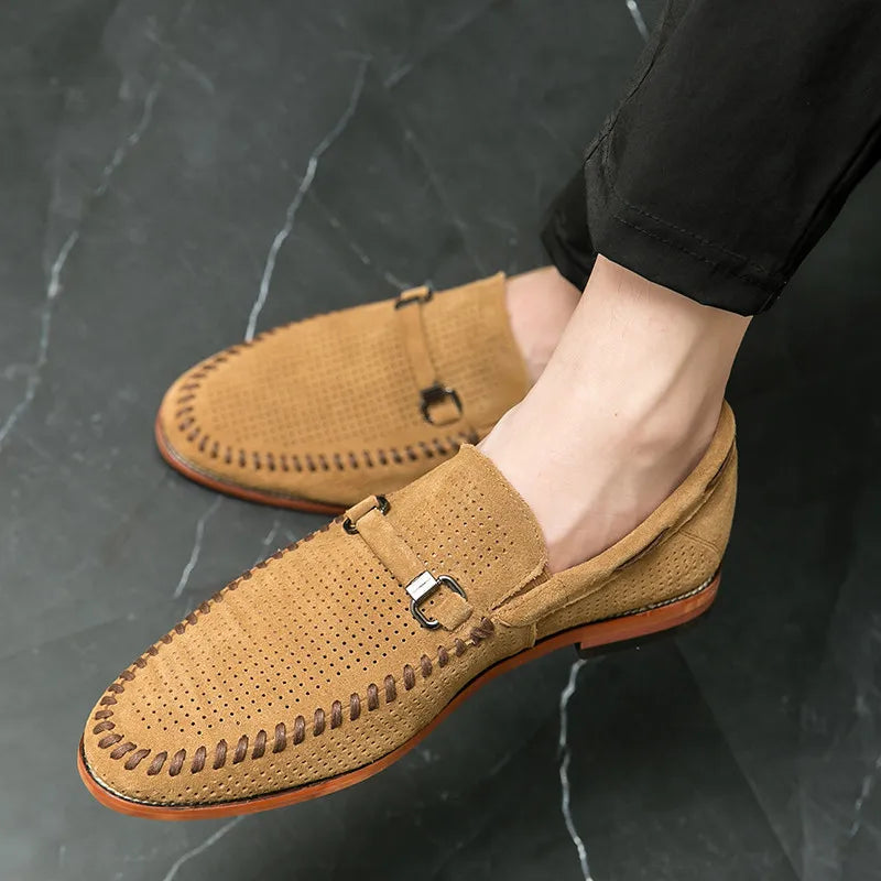 Suede Loafers, Handmade in Urban Style