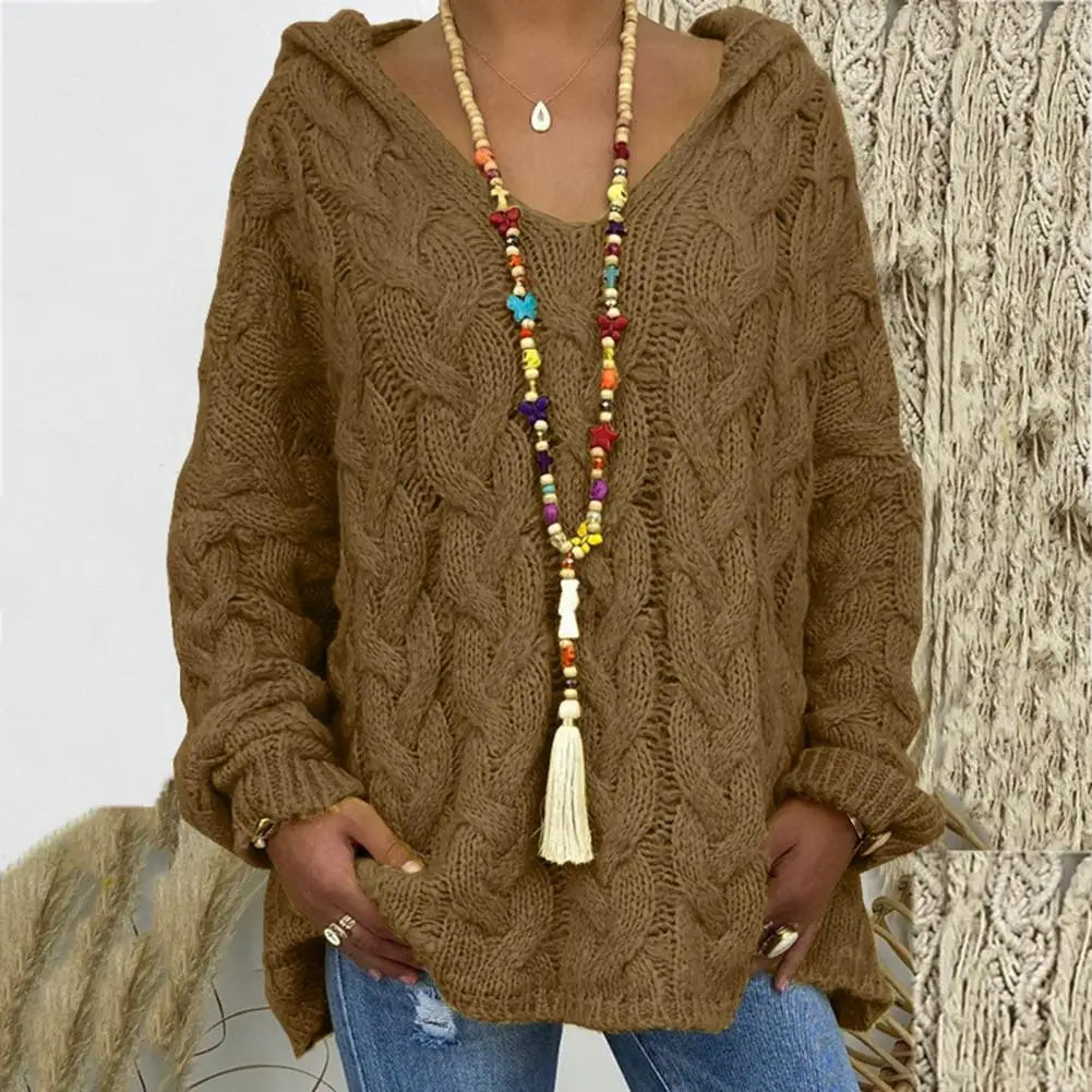 Krohn-e | Oversize Kabelstrickpullover Kabelstrick Weich und Lässig