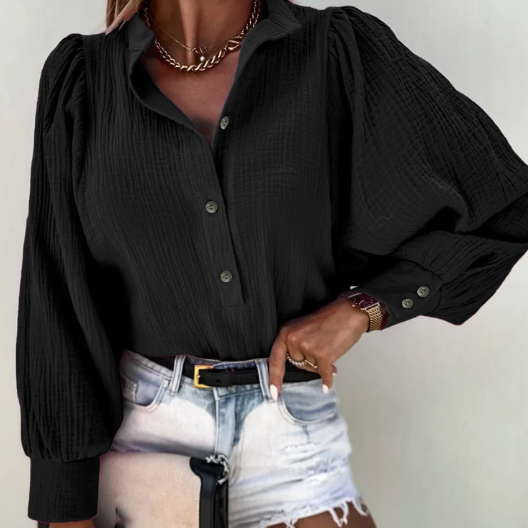 Fudus Langarmbluse mit Puffärmeln