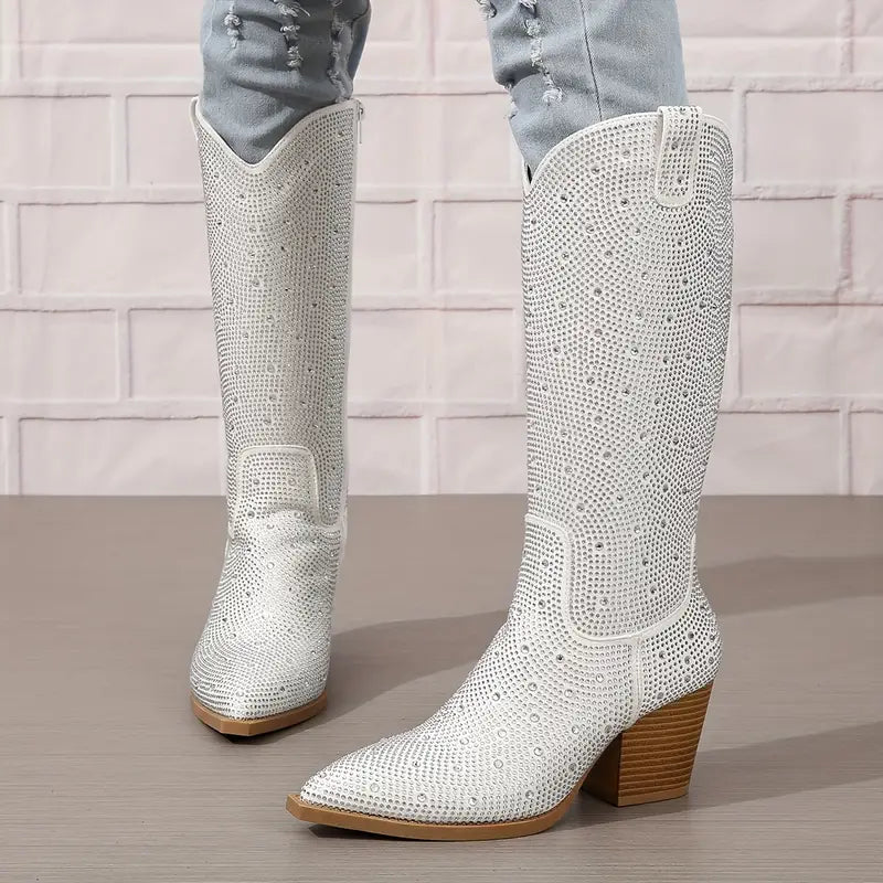 Krohn-e | Glitzernde Cowboy-Stiefel