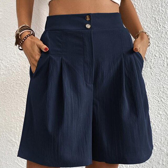 Damen-Shorts Orla: stylische Kurzhose mit Doppelknöpfen